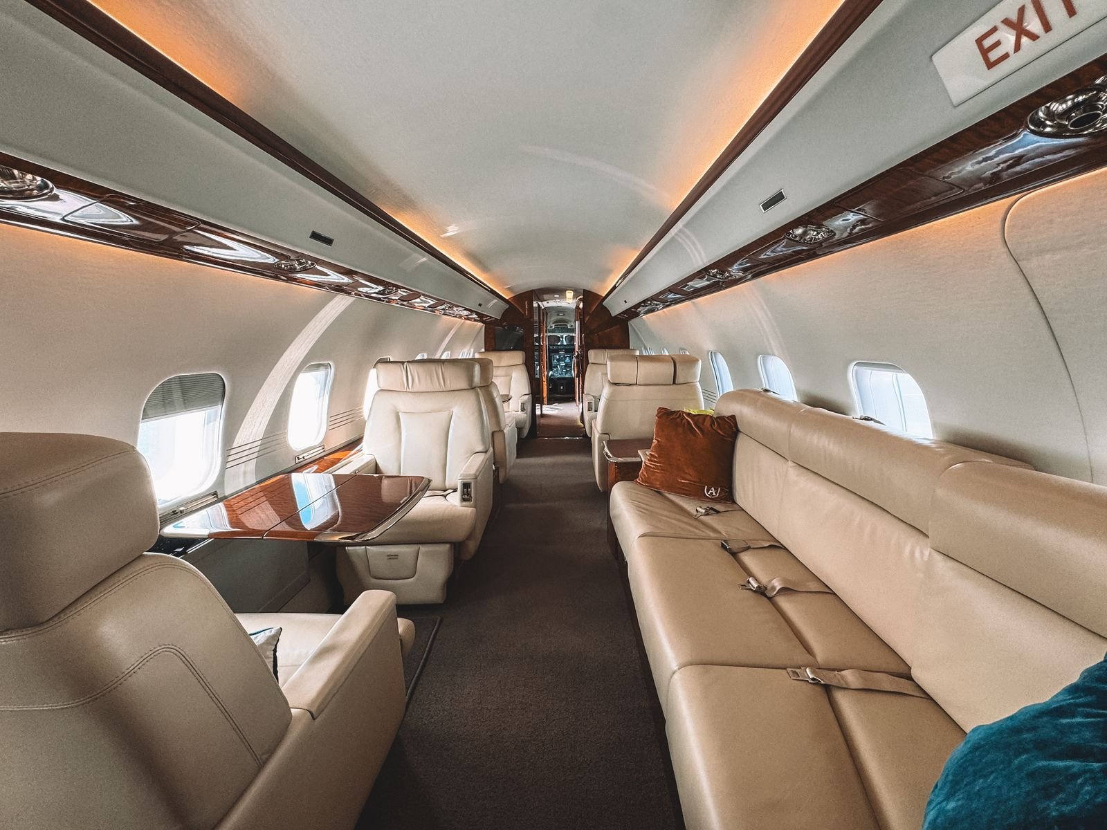 Private jet ready for federal charter service